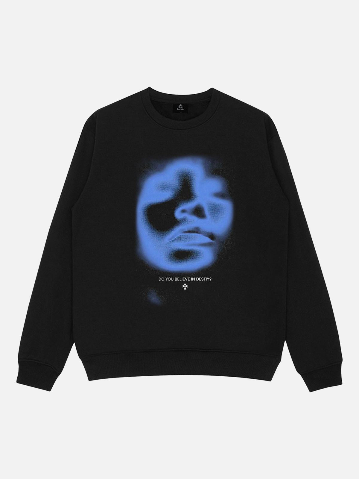 Concert Outfit Portrait Print Sweatshirt