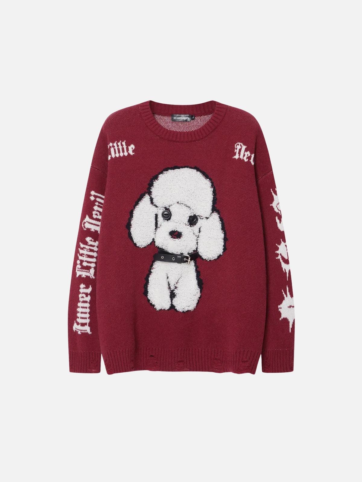 Concert Outfit Puppy Knit Sweater