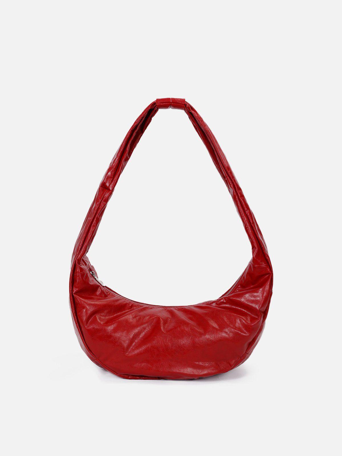 Concert Outfit Red Faux Leather Diagonal Bag