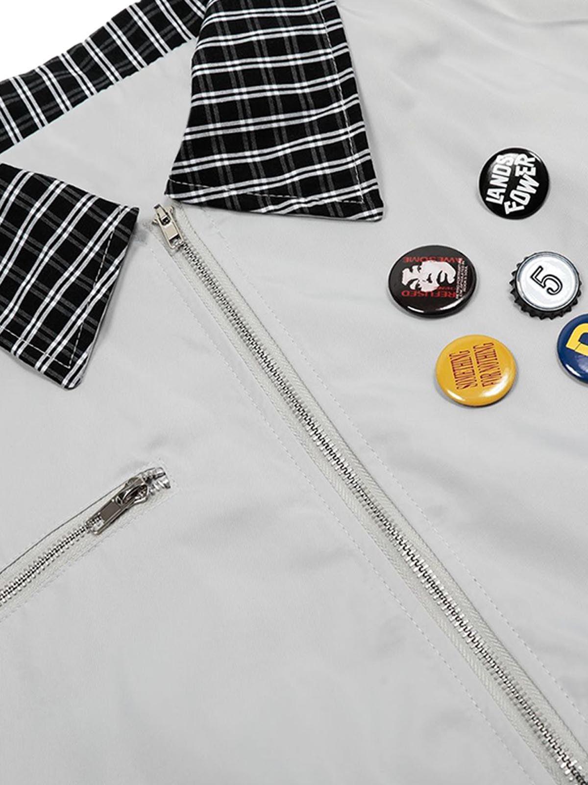 Concert Outfit Retro Badge Stitching Work Jacket Concert Outfit Retro Badge Stitching Work Jacket