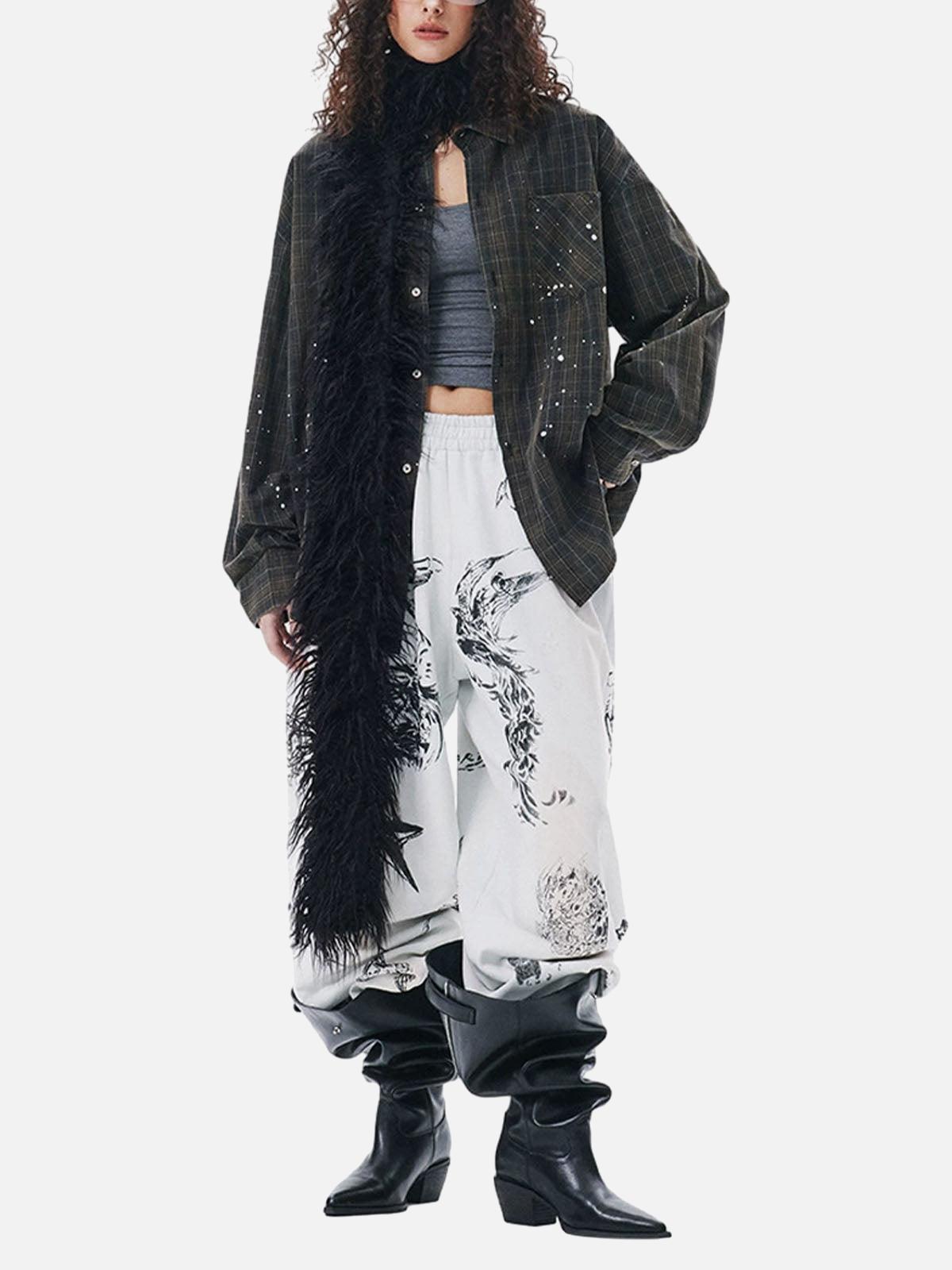 Concert Outfit Retro Cleanfit Plaid Shirt