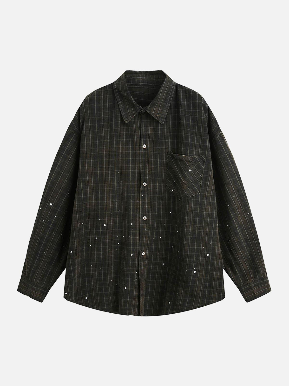Concert Outfit Retro Cleanfit Plaid Shirt