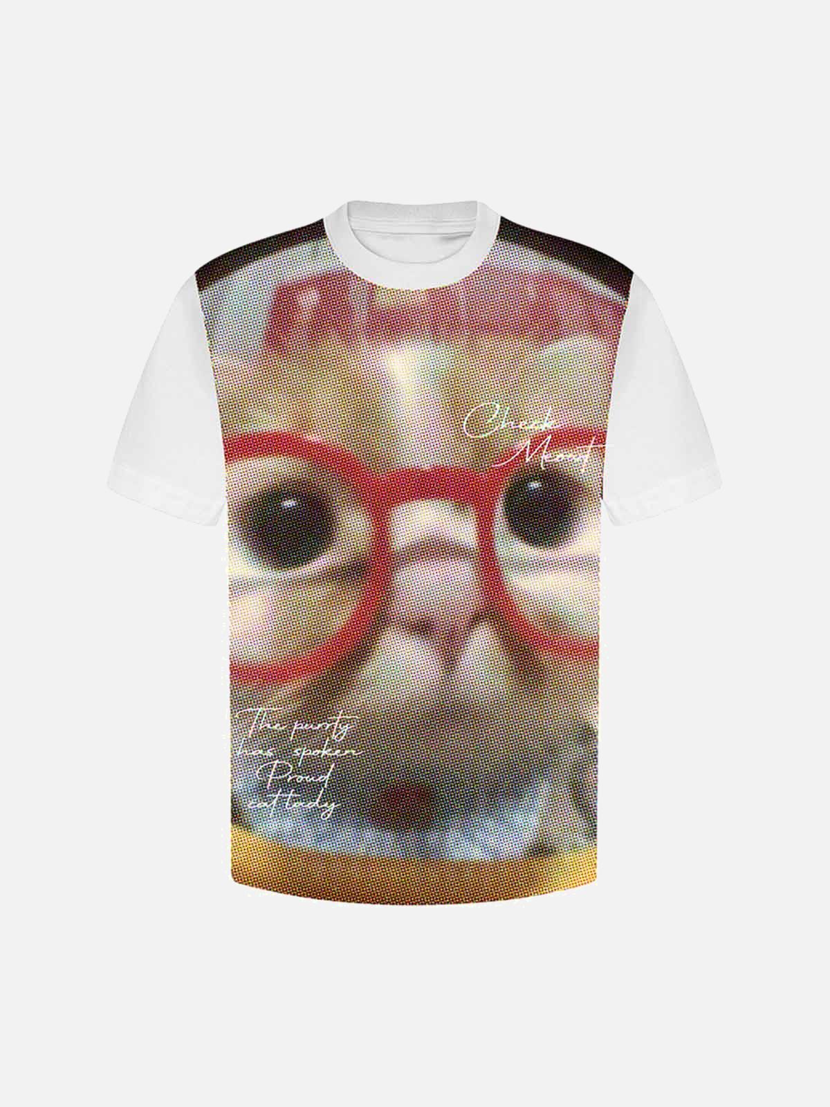 Concert Outfit Retro Cute Cat Print T-Shirt