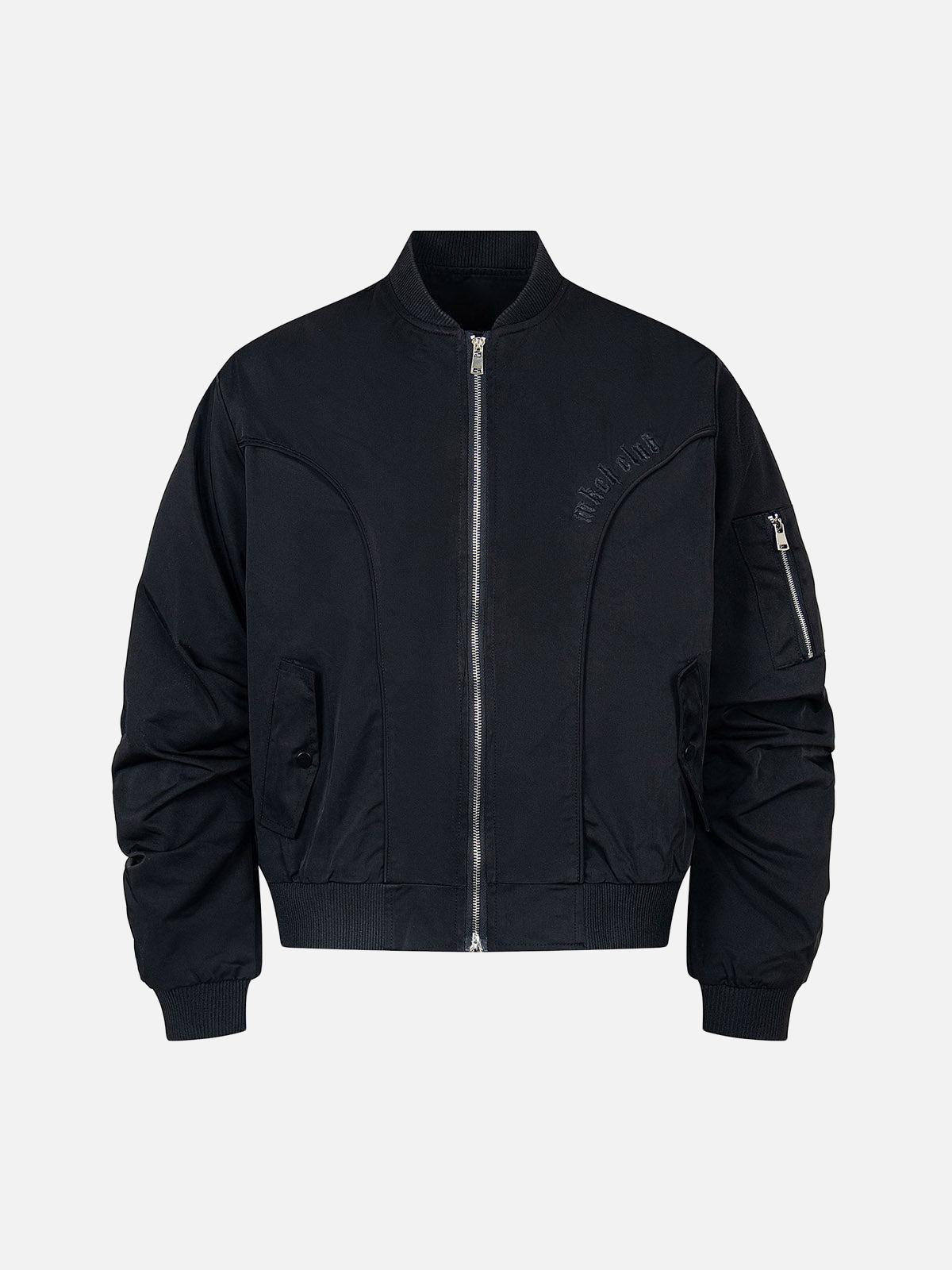 Concert Outfit Retro Deconstructed Bomber Jacket