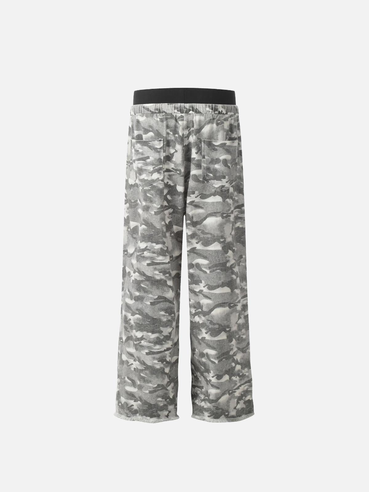 Concert Outfit Retro Fake Two-Piece Camouflage Pants