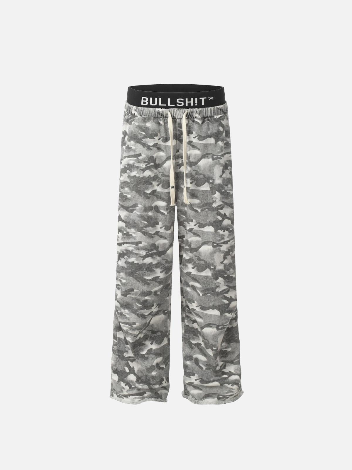 Concert Outfit Retro Fake Two-Piece Camouflage Pants