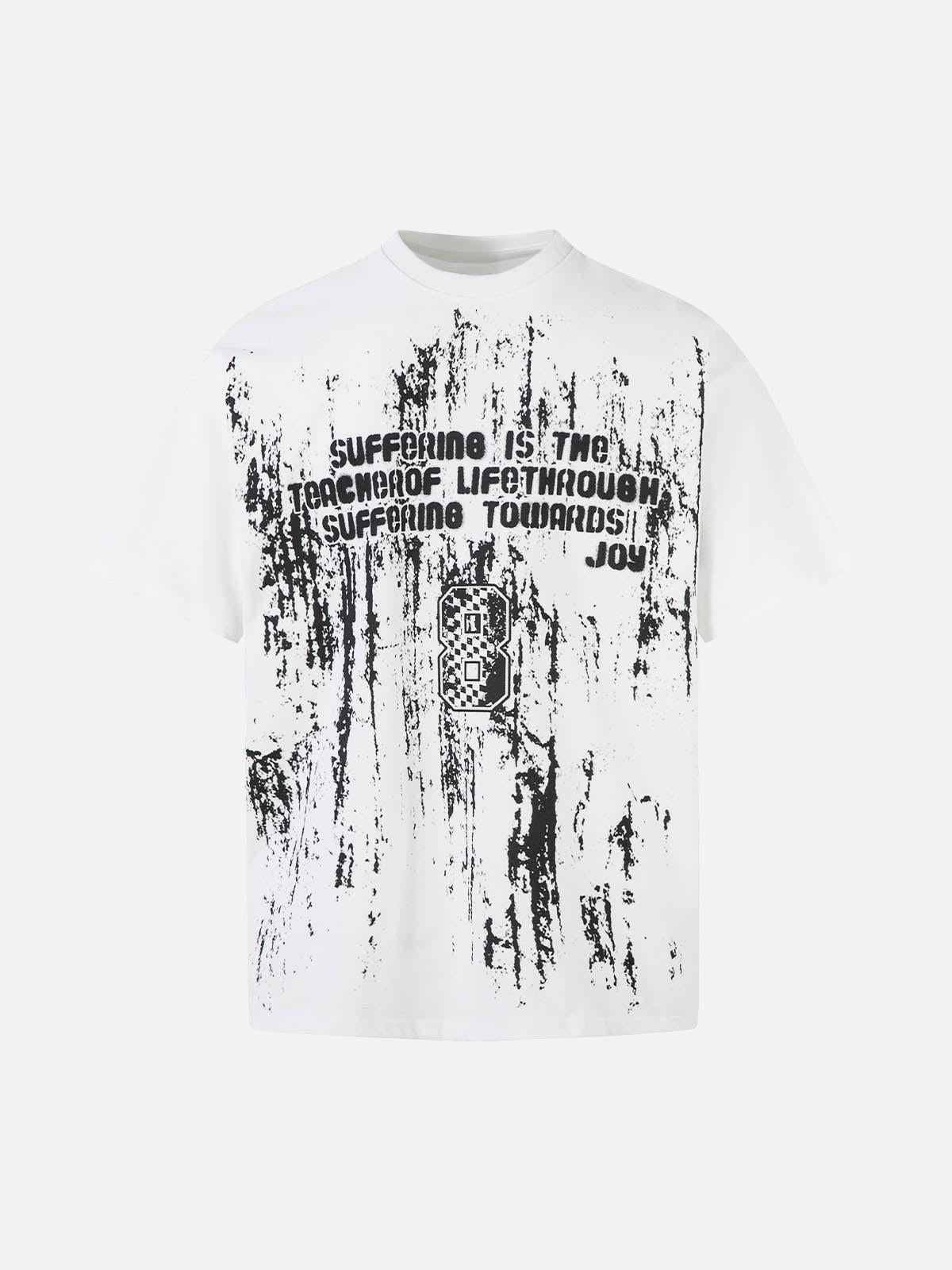 Concert Outfit Retro Graffiti Lettering T-Shirt