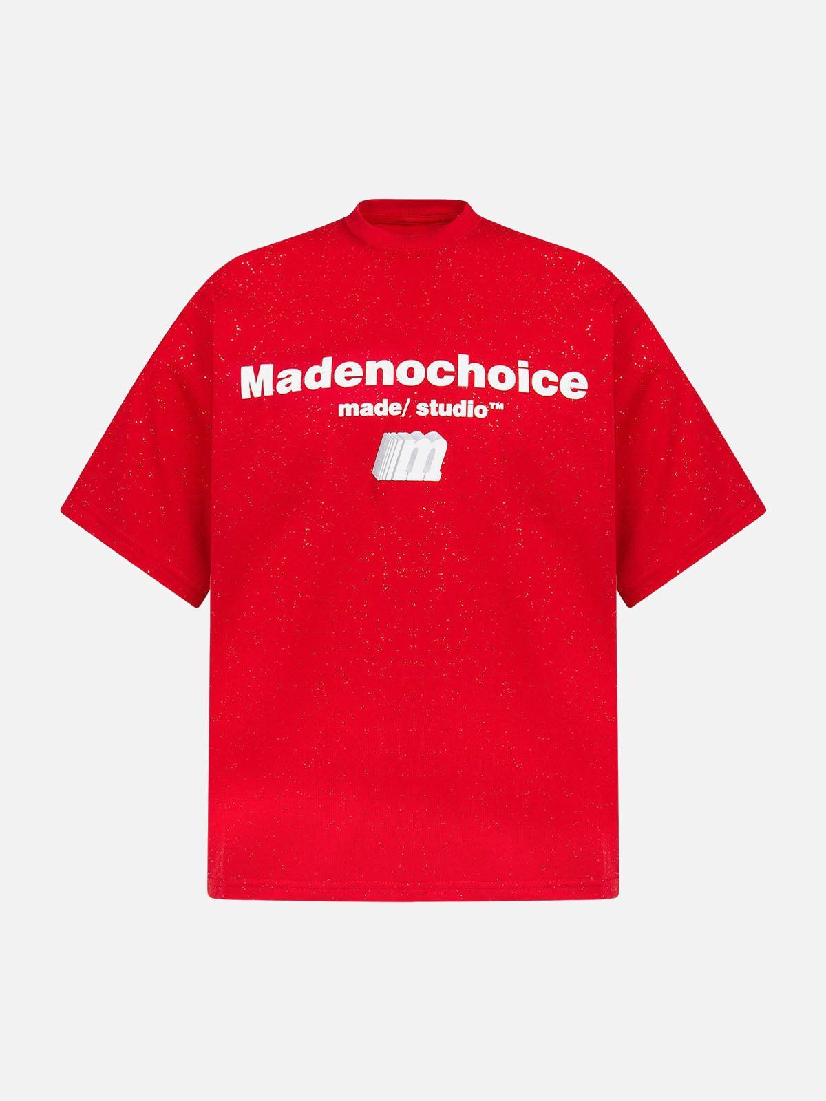 Concert Outfit Retro Heavy Starry Sky Print Font Design Short-Sleeved T-Shirt