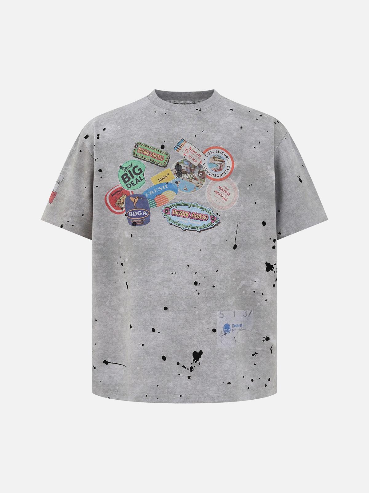 Concert Outfit Retro Ink Splash T-Shirt