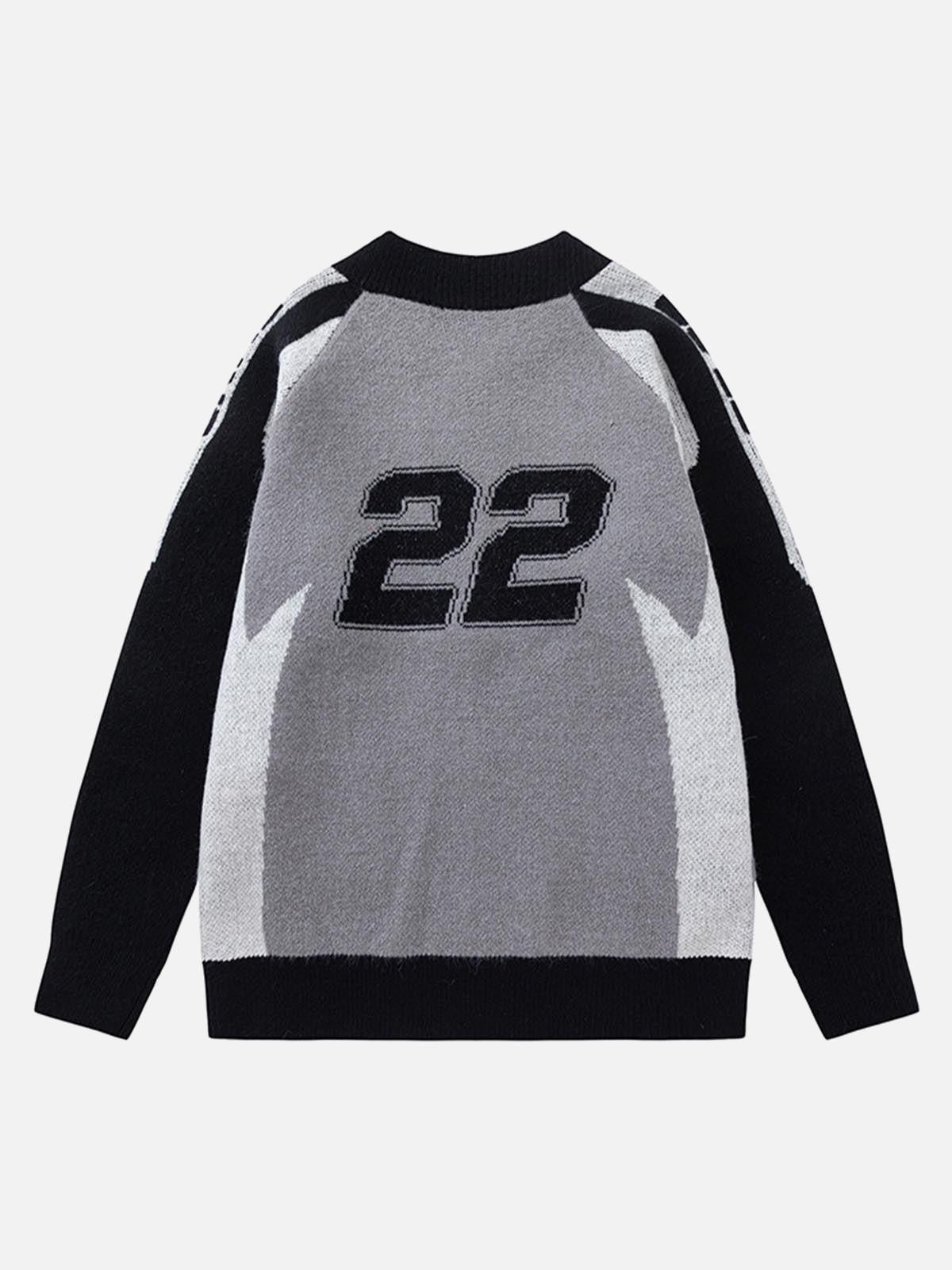 Concert Outfit Retro Racing Bomber Sweater Jacket