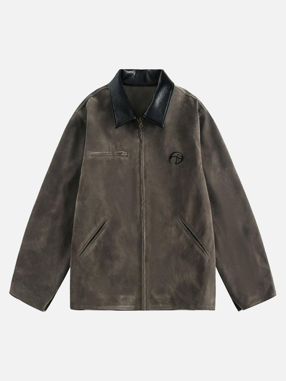 Concert Outfit Retro Suede Detroit Motorcycle Jacket