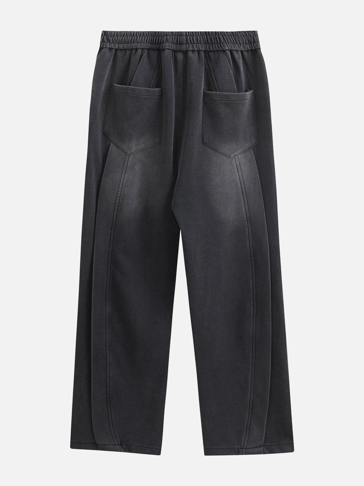 Concert Outfit Segmentation Patchwork Washed Sweatpants