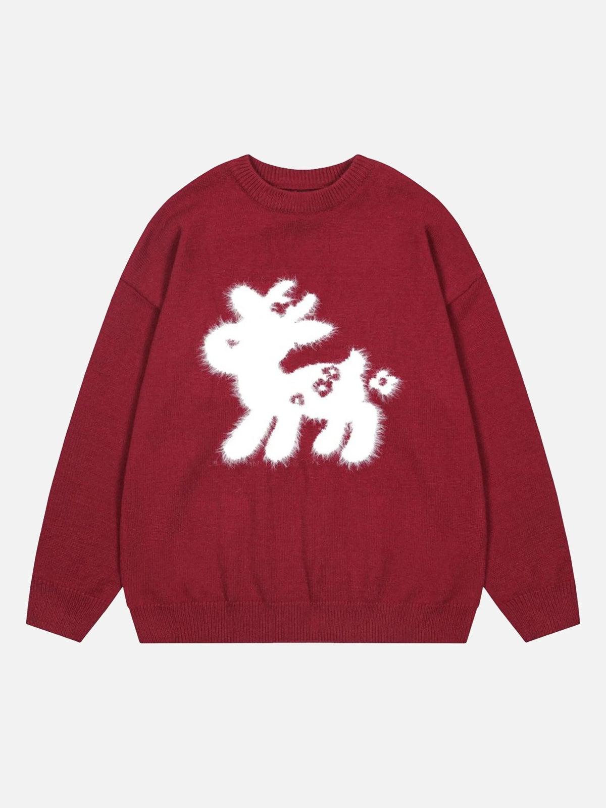 Concert Outfit Sika Deer Crew Neck Sweater