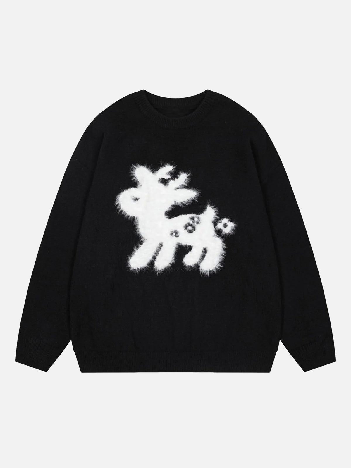 Concert Outfit Sika Deer Crew Neck Sweater