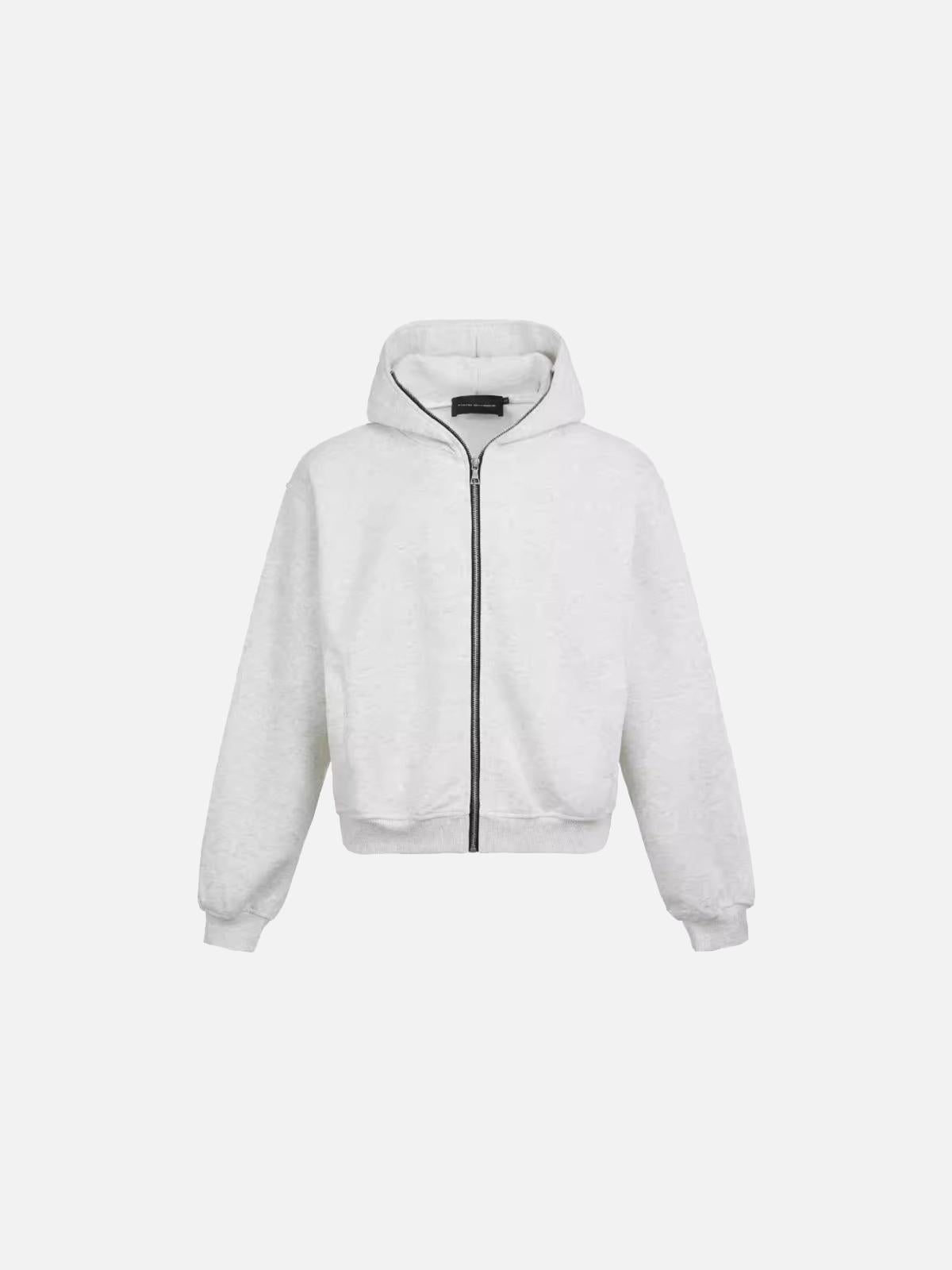 Concert Outfit Simple Solid Color Zipper Hoodie
