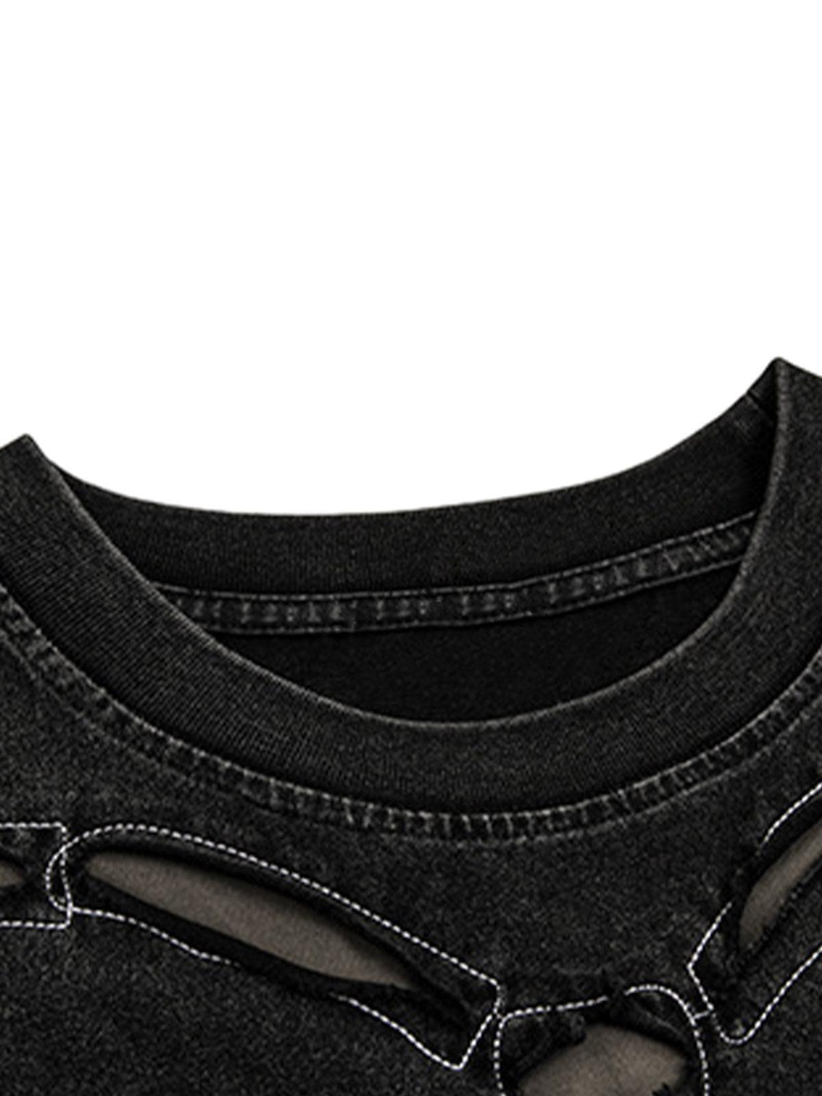 Concert Outfit Skeleton Design Print Oversized T-Shirt Concert Outfit Skeleton Design Print Oversized T-Shirt