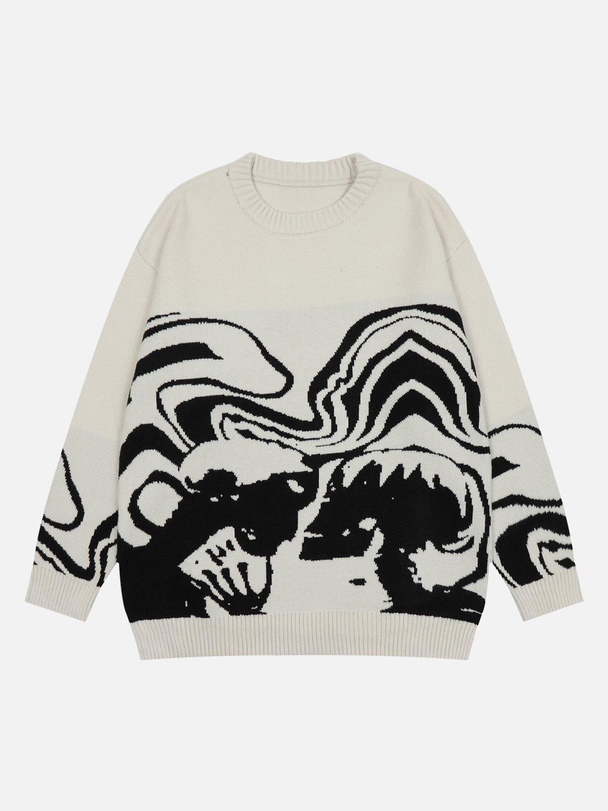Concert Outfit Skeleton Portrait Sweater