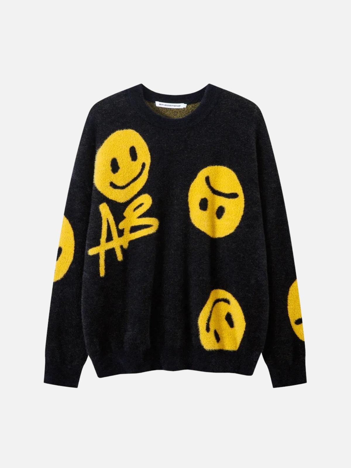 Concert Outfit Smiley Jacquard Sweater