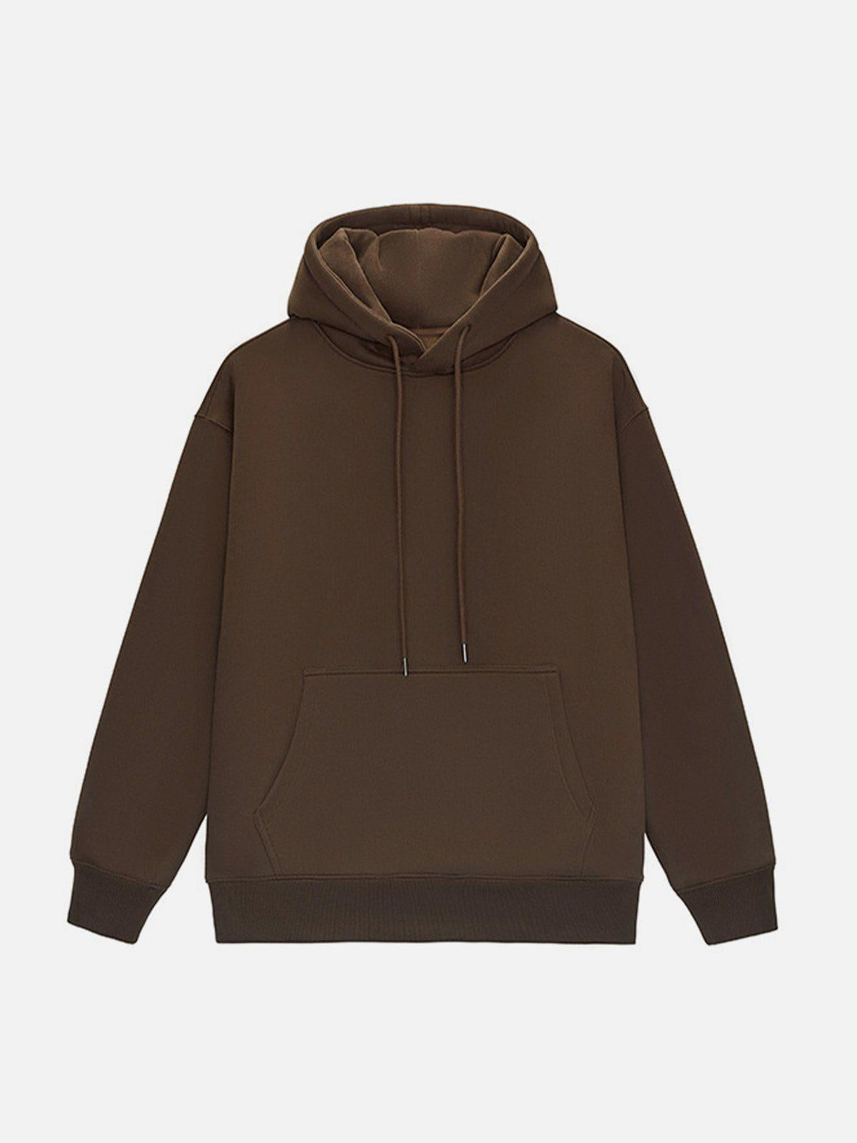 Concert Outfit Solid Color Drawstring Hoodie