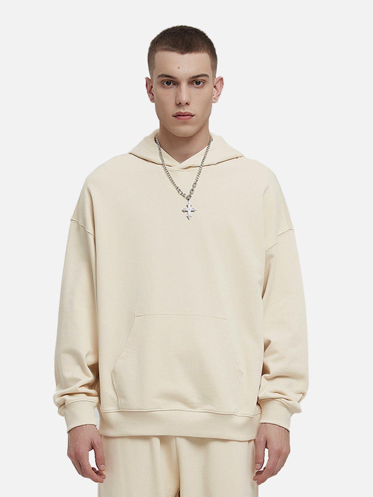 Concert Outfit Solid Cotton Hoodie