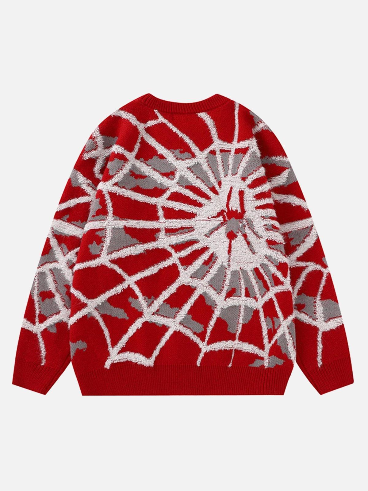 Concert Outfit Spider Knit Crew Neck Sweater