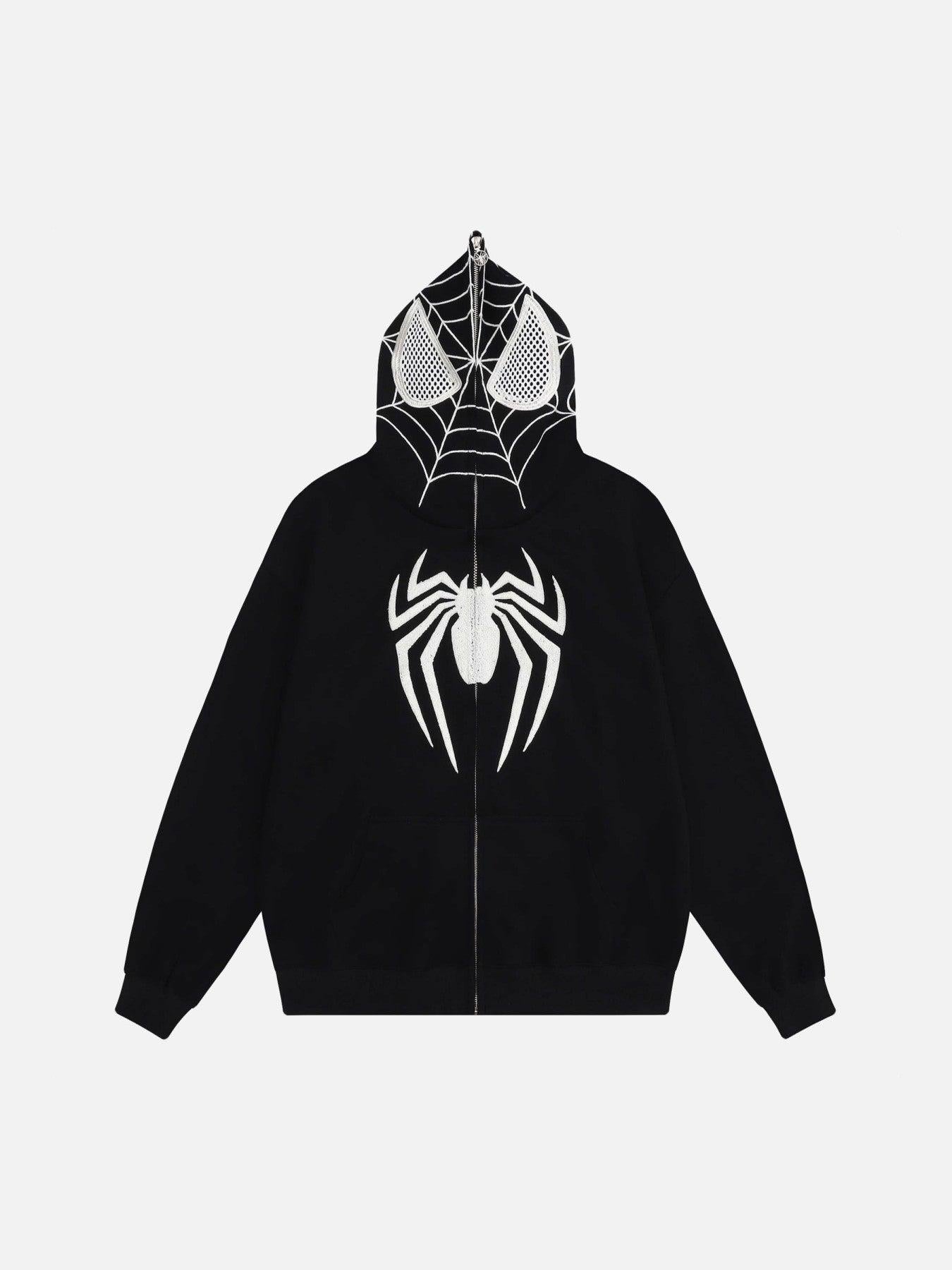 Concert Outfit Spider Web Embroidery Eye Viewable Hoodie