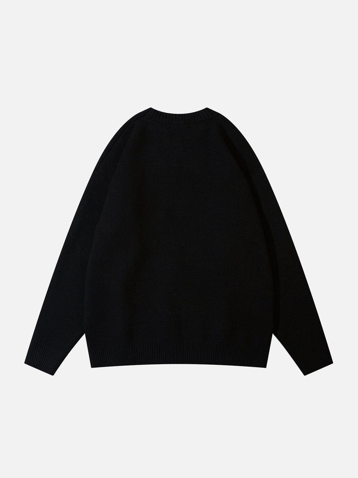 Concert Outfit Spider Web Stars Graphic Sweater