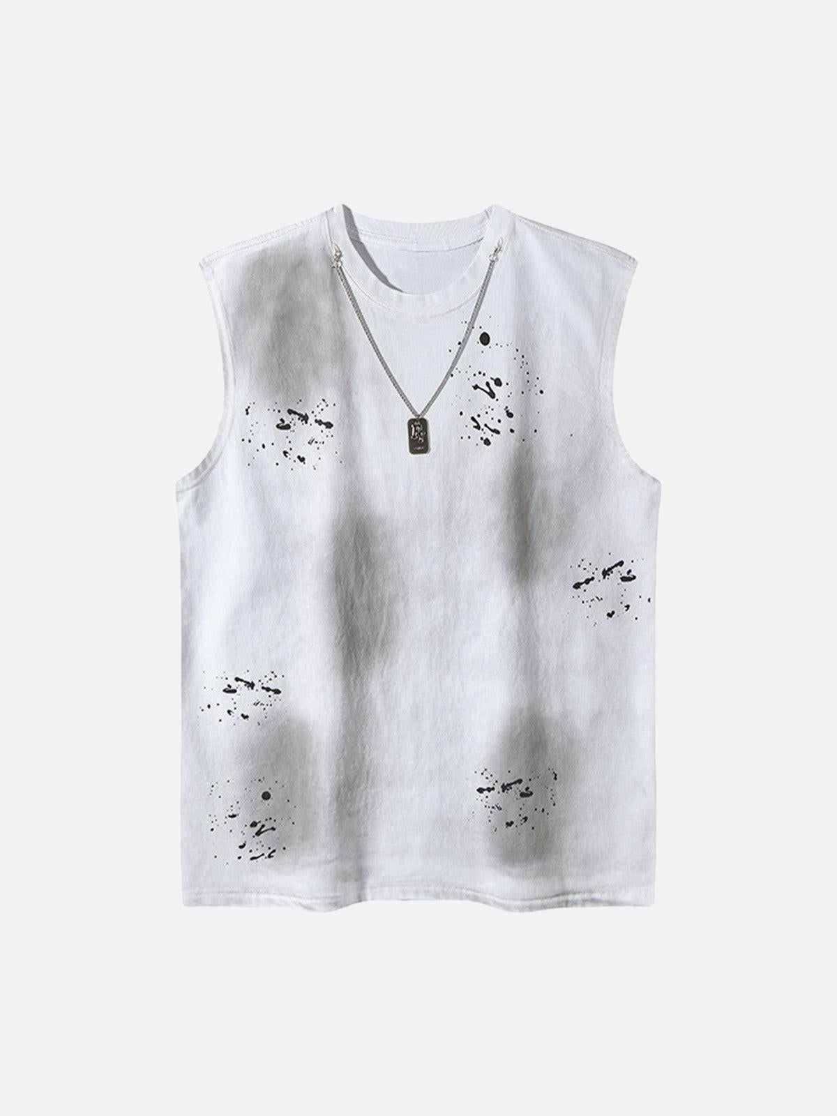 Concert Outfit Splatter Paint Necklace Vest