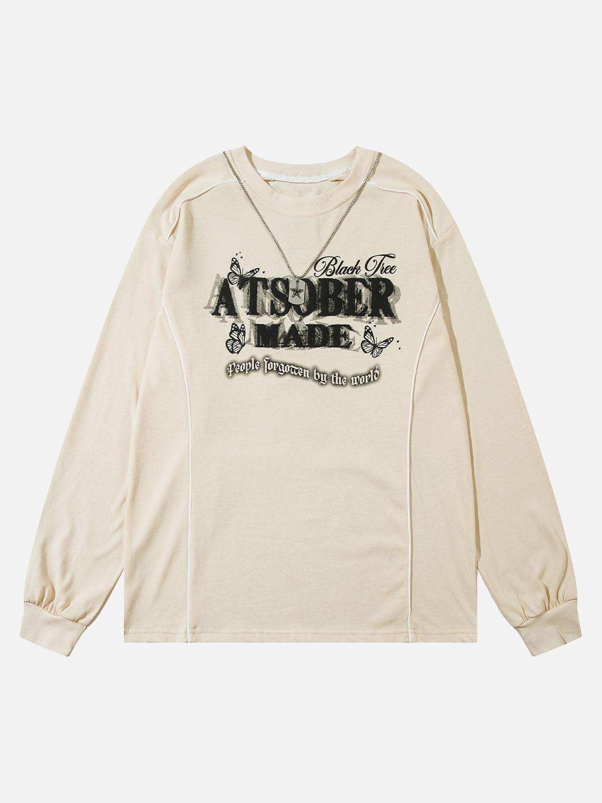 Concert Outfit Star Chain Butterfly Long Sleeve T-Shirt