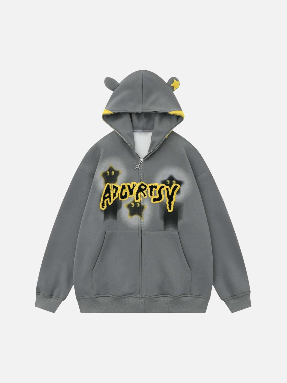 Concert Outfit Star Embroidered Hooded Sweatshirt