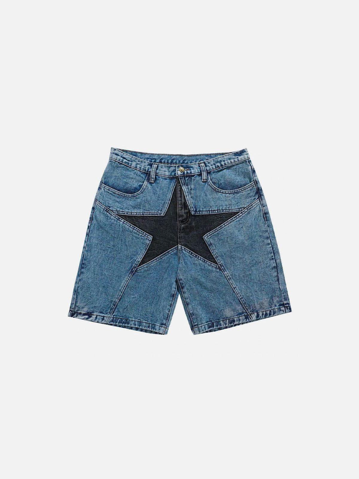 Concert Outfit Star Patchwork Jorts