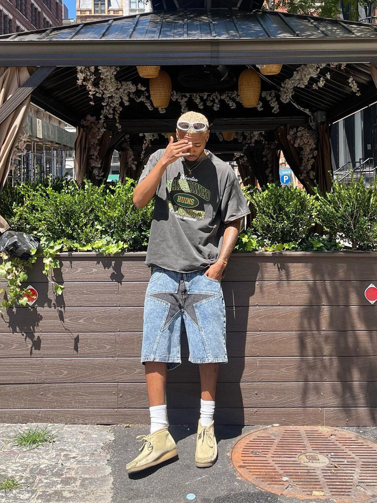 Concert Outfit Star Patchwork Jorts