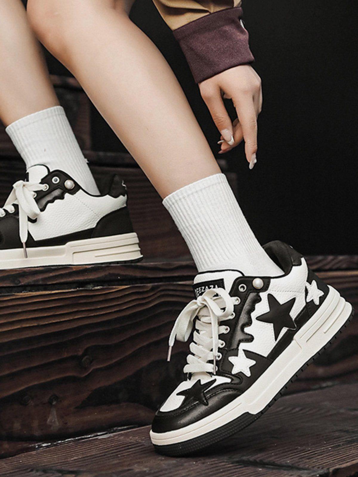 Concert Outfit Star Thick Bottom Skate Shoes Concert Outfit Star Thick Bottom Skate Shoes