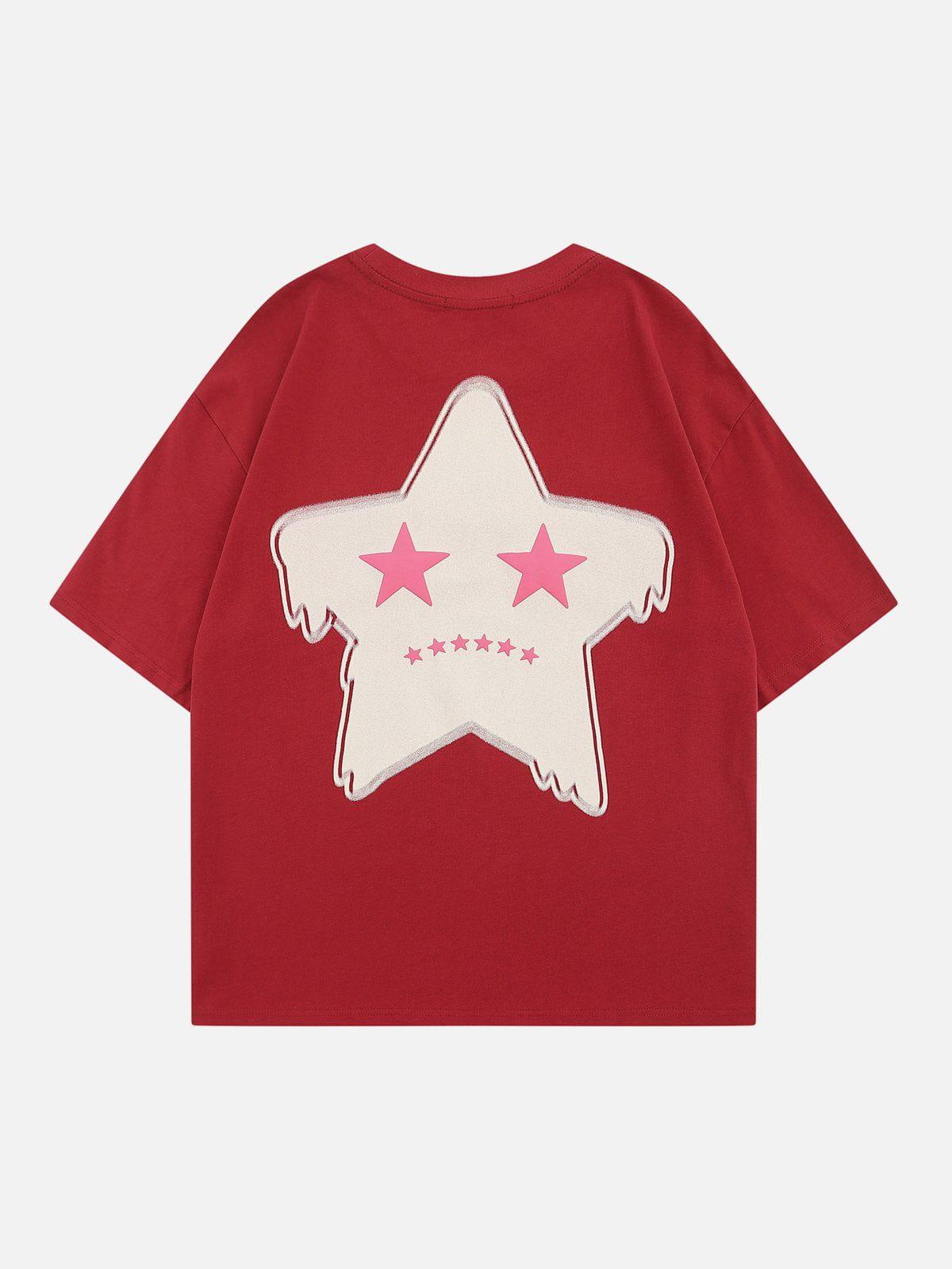 Concert Outfit Stars Flocked Graphic Tee
