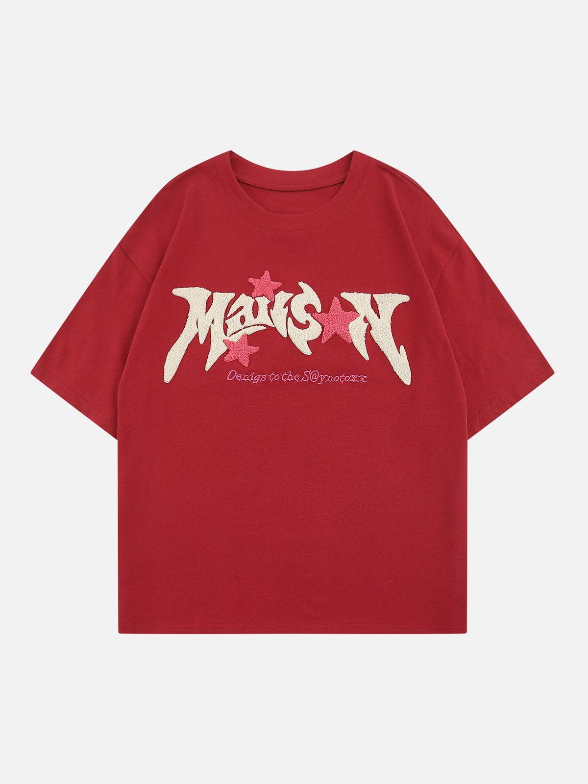 Concert Outfit Stars Flocked Graphic Tee