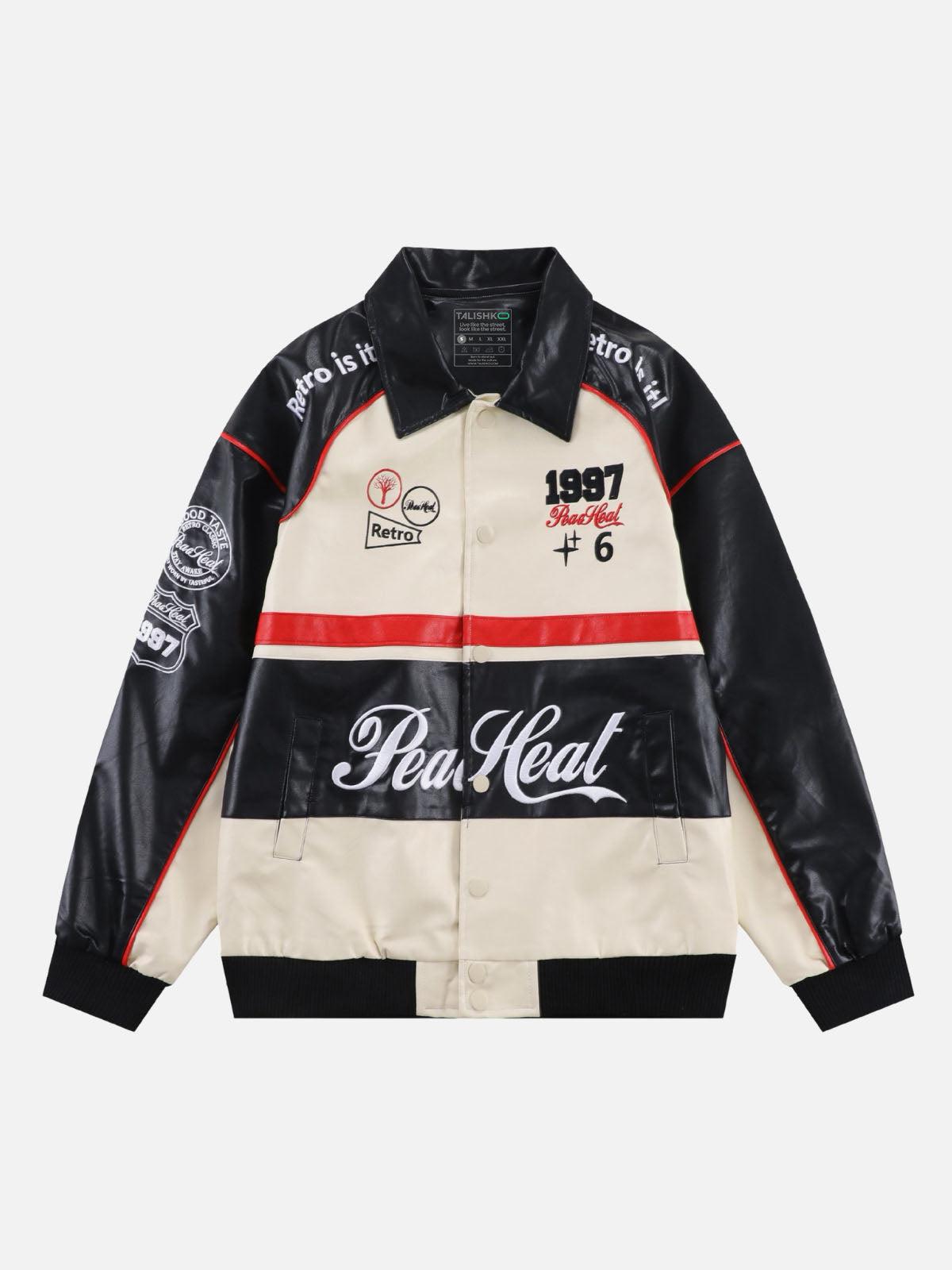 Concert Outfit Stitching Color Motorcycle Jacket