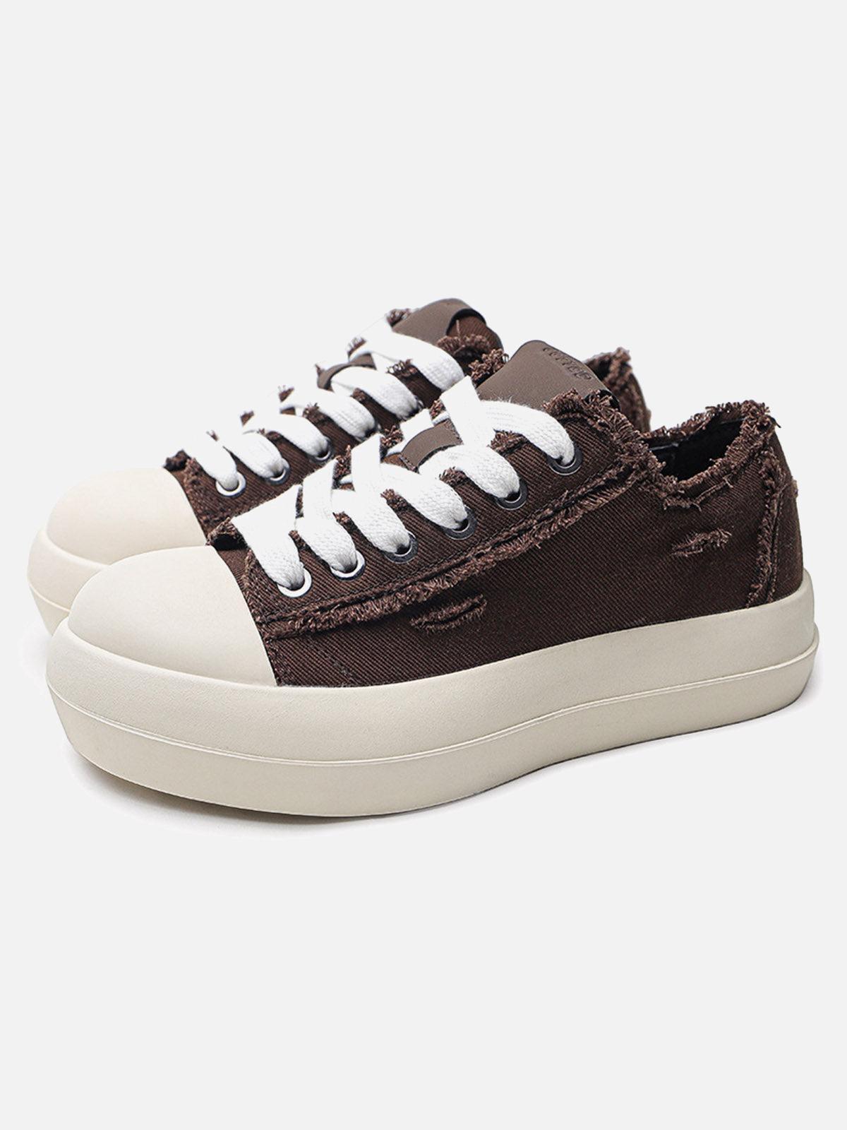 Concert Outfit Street Beard Split Hole Sneakers