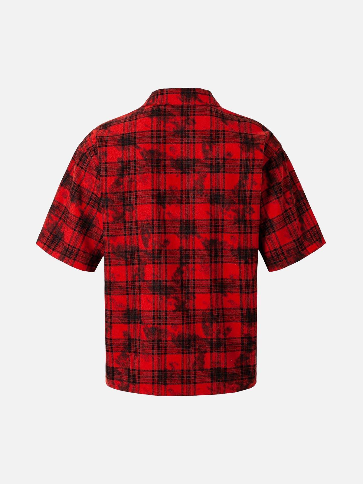 Concert Outfit Street Creative Pin Print Plaid Shirt