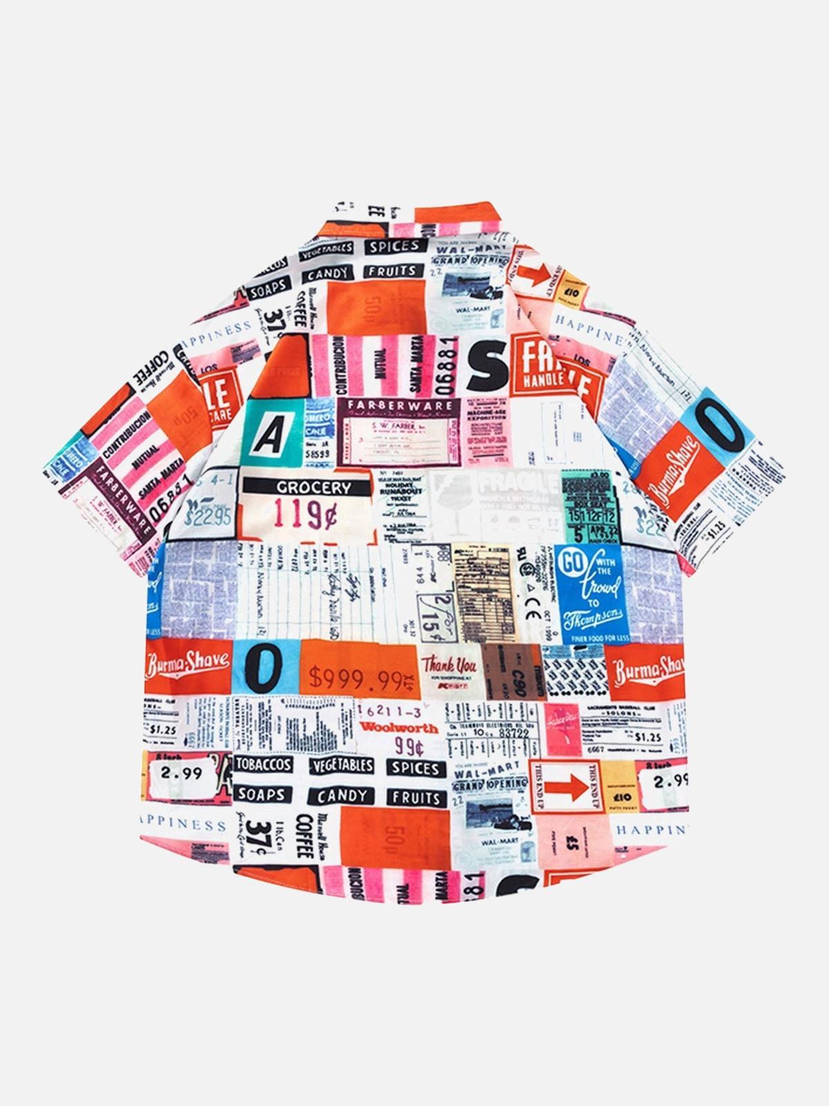 Concert Outfit Street Full Printed Short-Sleeved Shirts