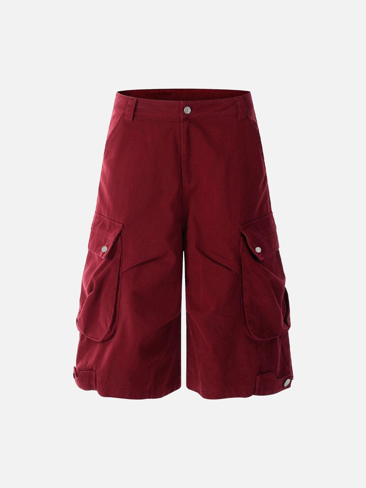 Concert Outfit Street Multi-Pocket Pleated Cargo Jorts