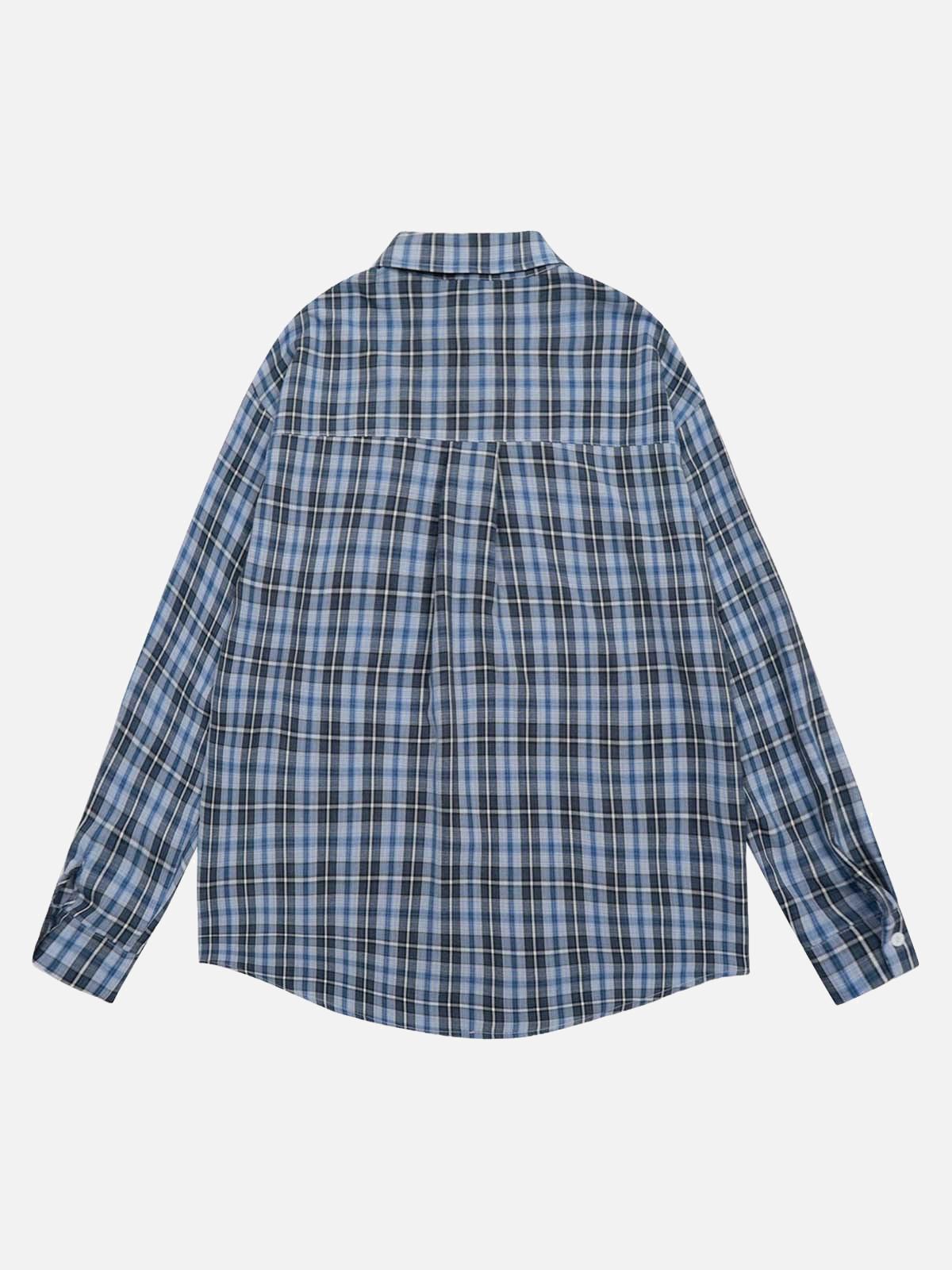 Concert Outfit Street Retro Cleanfit Plaid Shirt