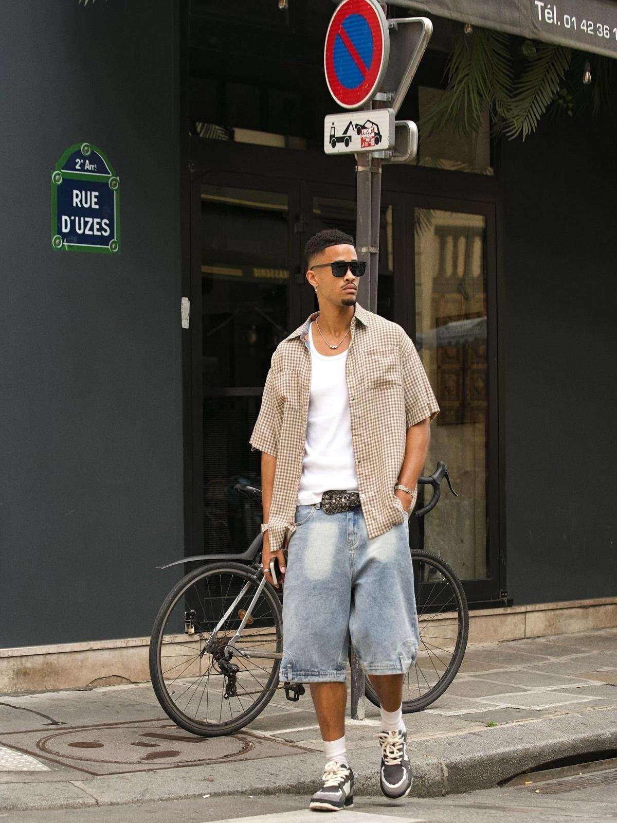 Concert Outfit Street Reversible Short-Sleeved Shirt