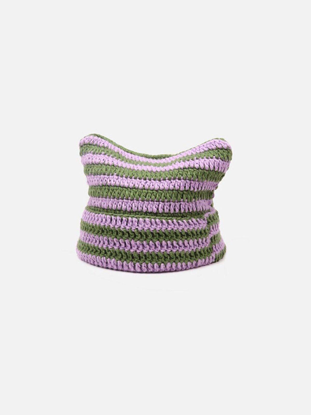 Concert Outfit Stripe Cat Ear Hat