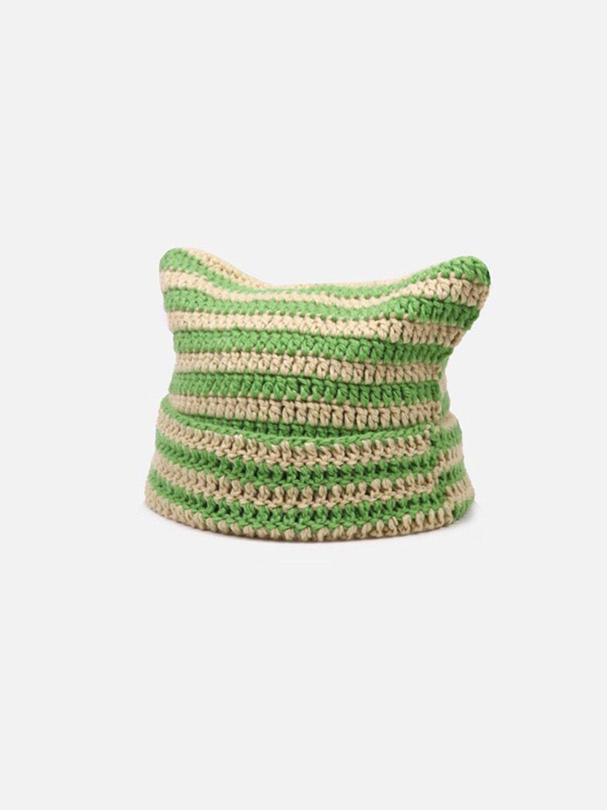 Concert Outfit Stripe Cat Ear Hat