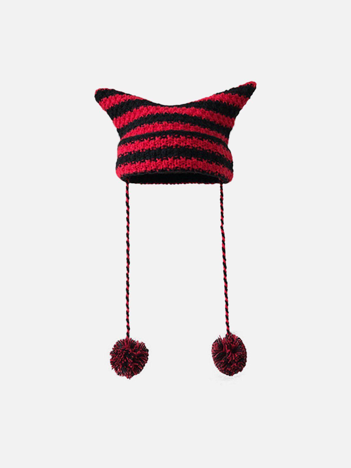 Concert Outfit Striped Little Devil Cat Ear Hat