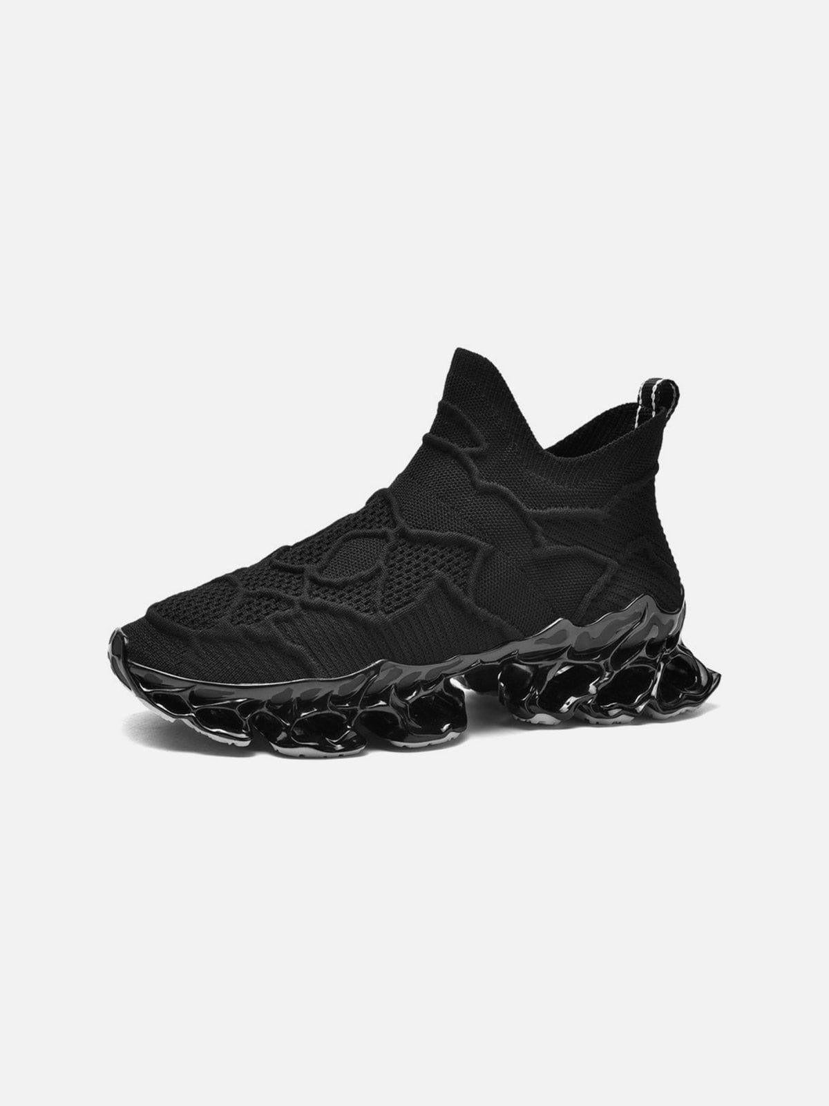 Concert Outfit Striped Mesh Sneakers