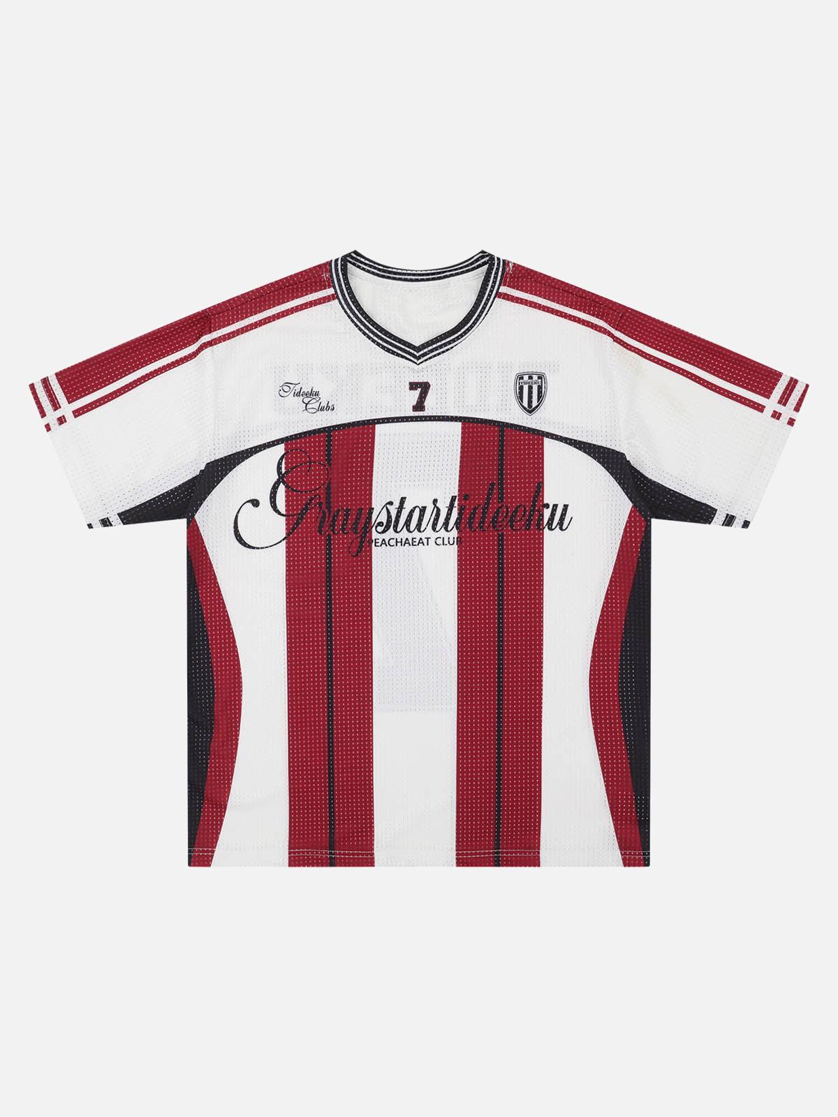 Concert Outfit Stylish Striped Sports Jersey T-Shirt