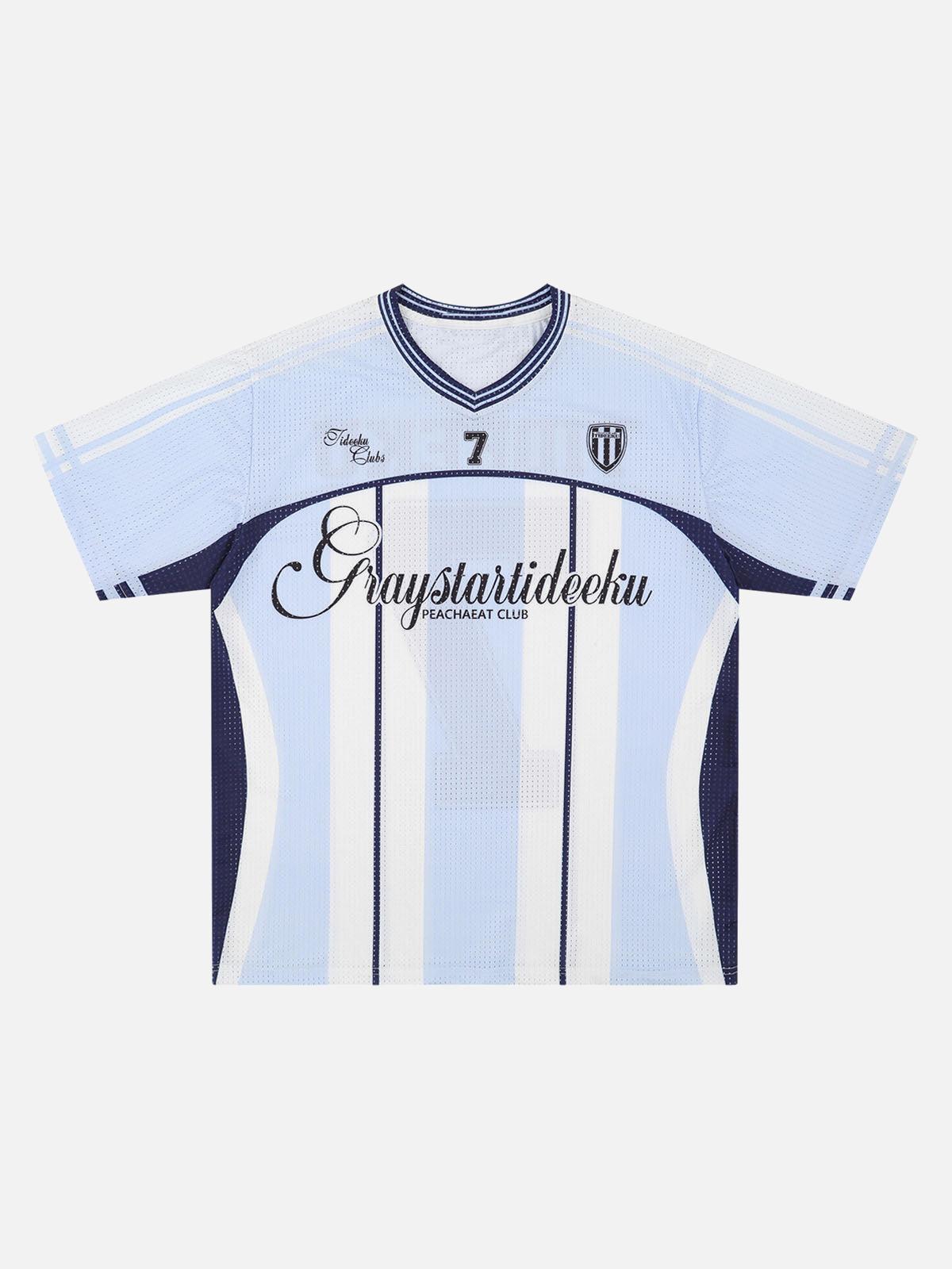 Concert Outfit Stylish Striped Sports Jersey T-Shirt