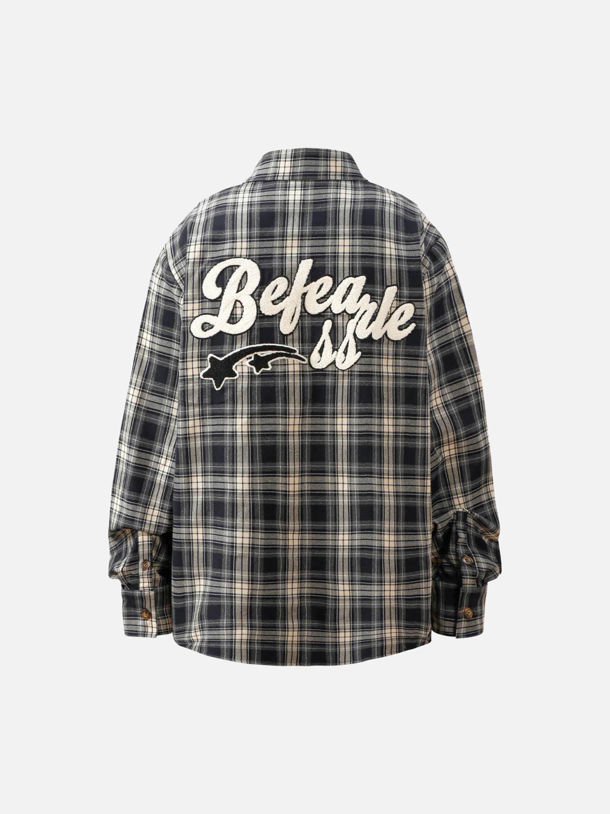 Concert Outfit Towel Embroidered Plaid Shirt