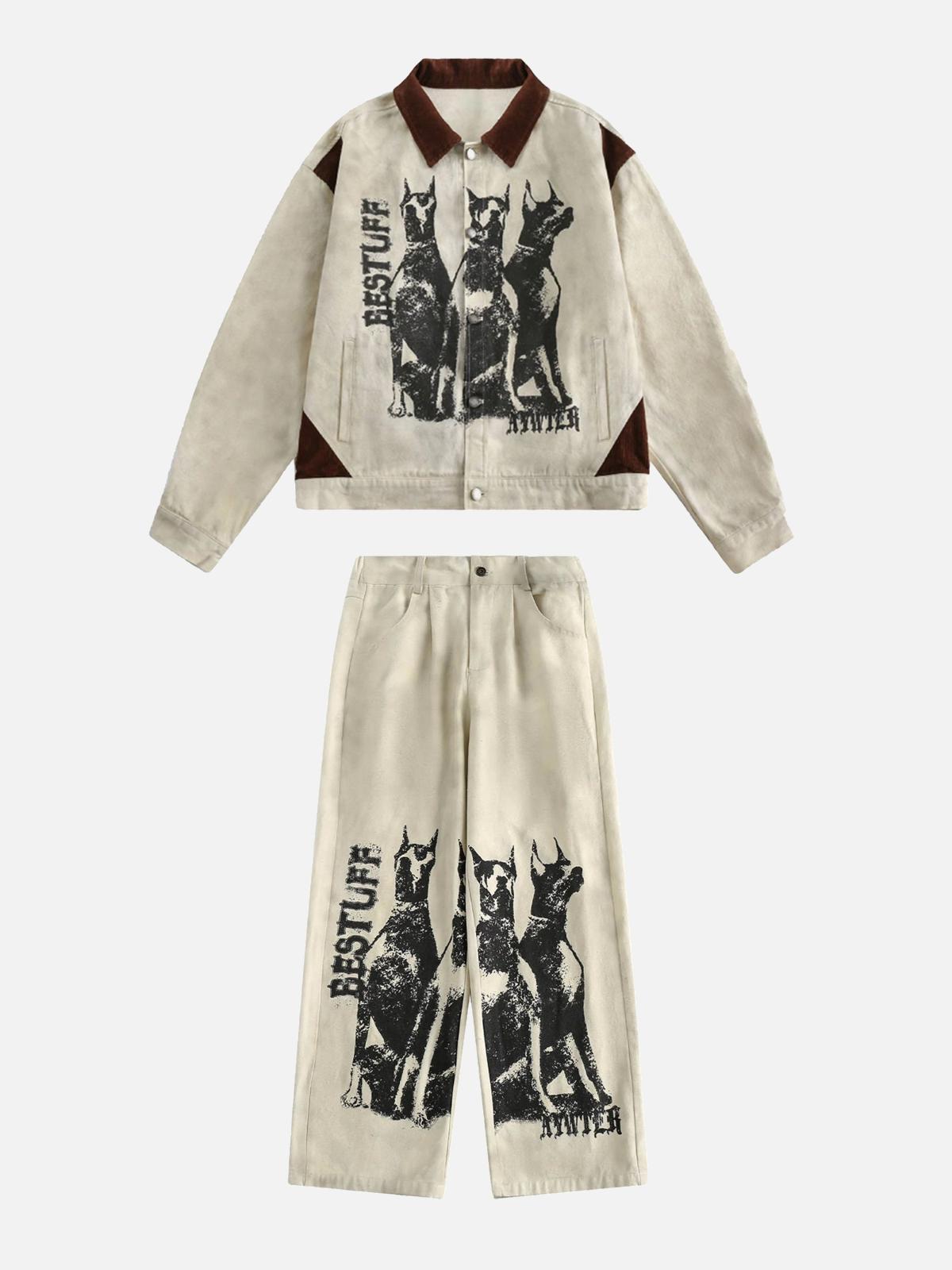 Concert Outfit Urban Doberman Wide-Leg Pants